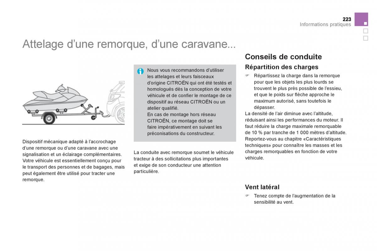 Citroen DS3 owners manual manuel du proprietaire / page 225