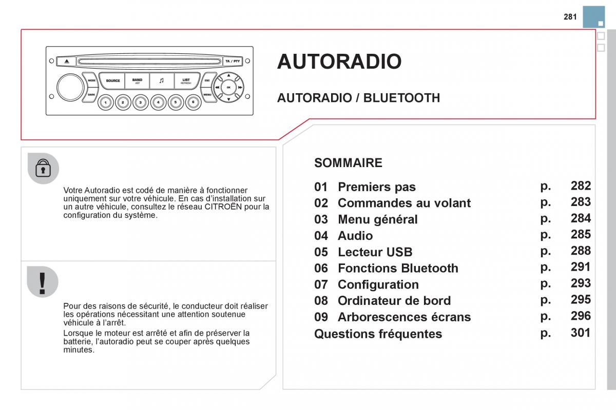 Citroen DS3 owners manual manuel du proprietaire / page 283