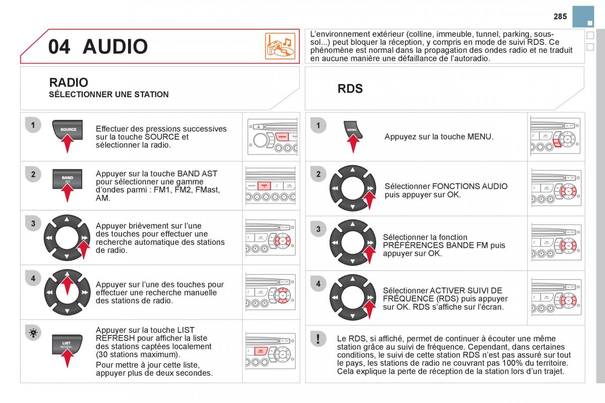 Citroen DS3 owners manual manuel du proprietaire / page 287