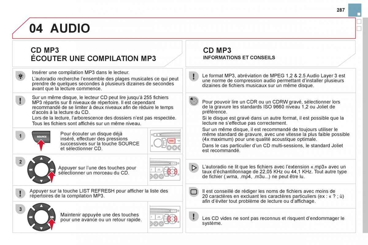 Citroen DS3 owners manual manuel du proprietaire / page 289