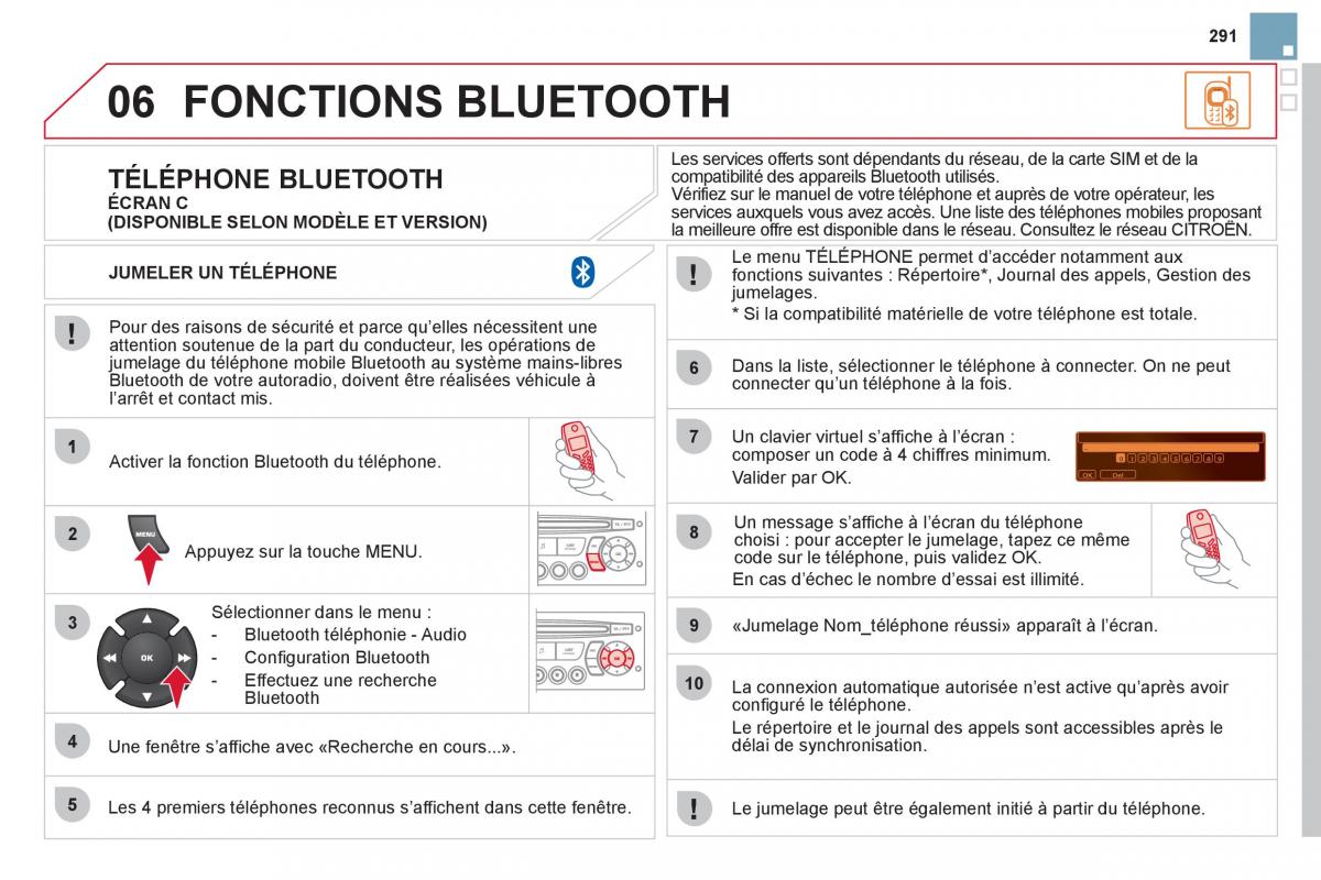 Citroen DS3 owners manual manuel du proprietaire / page 293