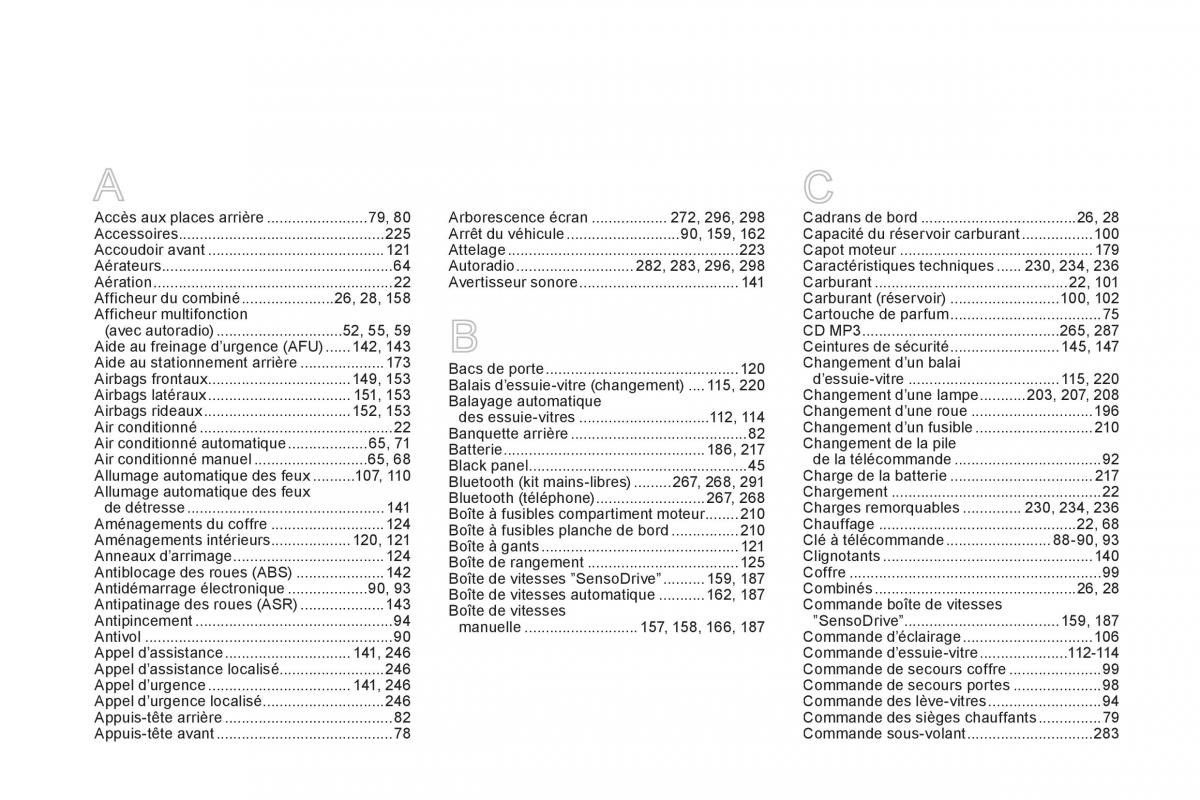 Citroen DS3 owners manual manuel du proprietaire / page 312