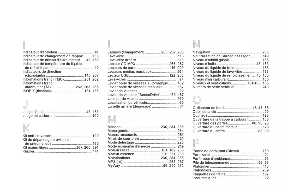 Citroen DS3 owners manual manuel du proprietaire / page 314