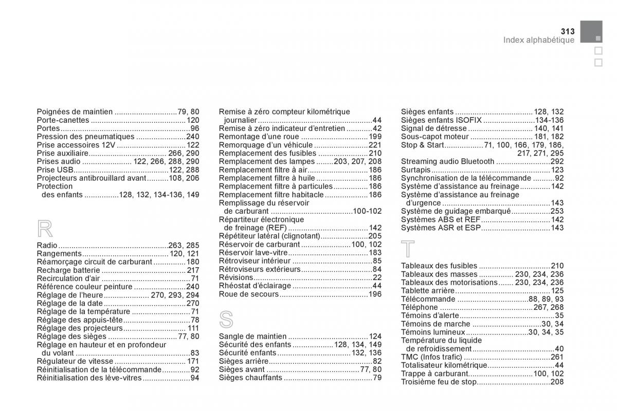 Citroen DS3 owners manual manuel du proprietaire / page 315