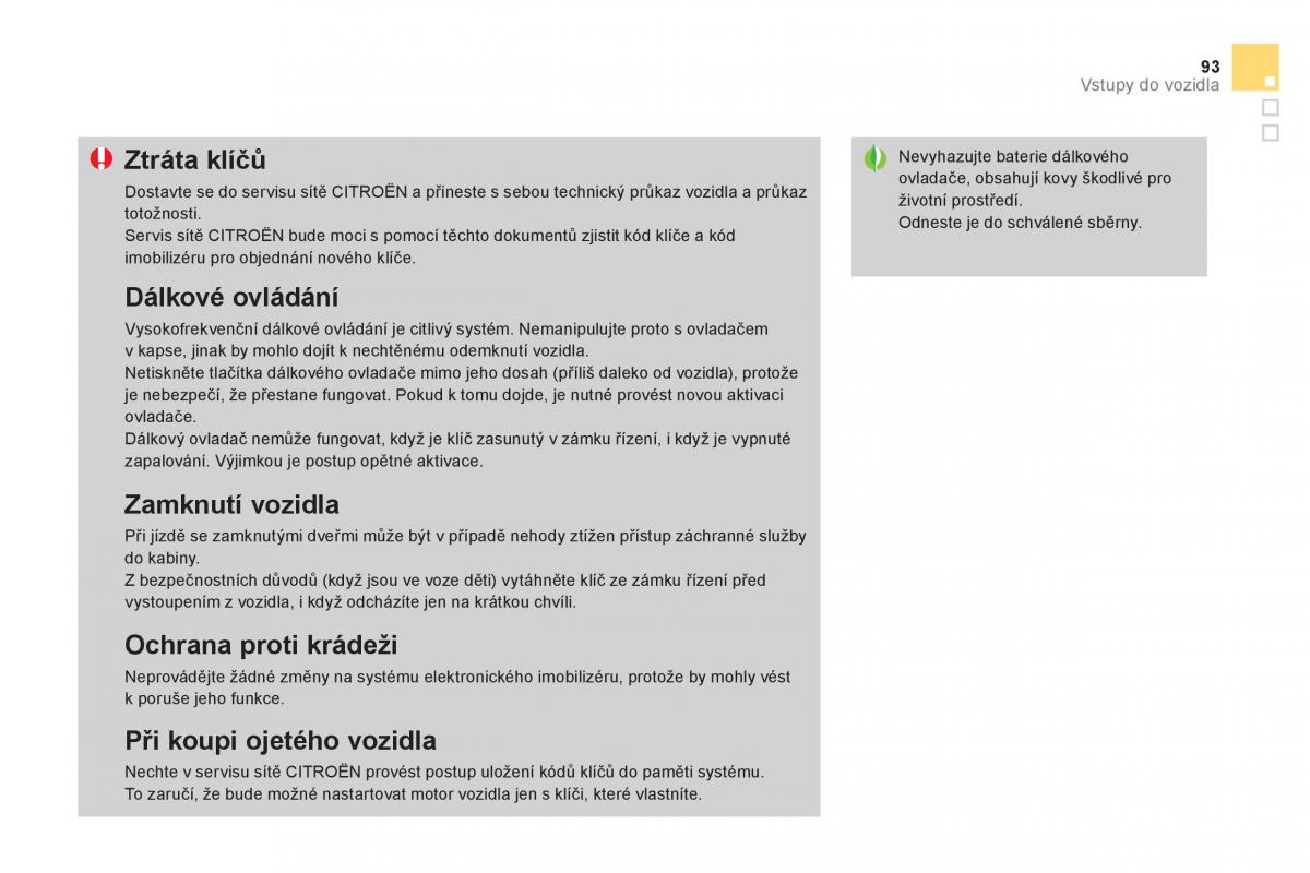 Citroen DS3 owners manual navod k obsludze / page 95