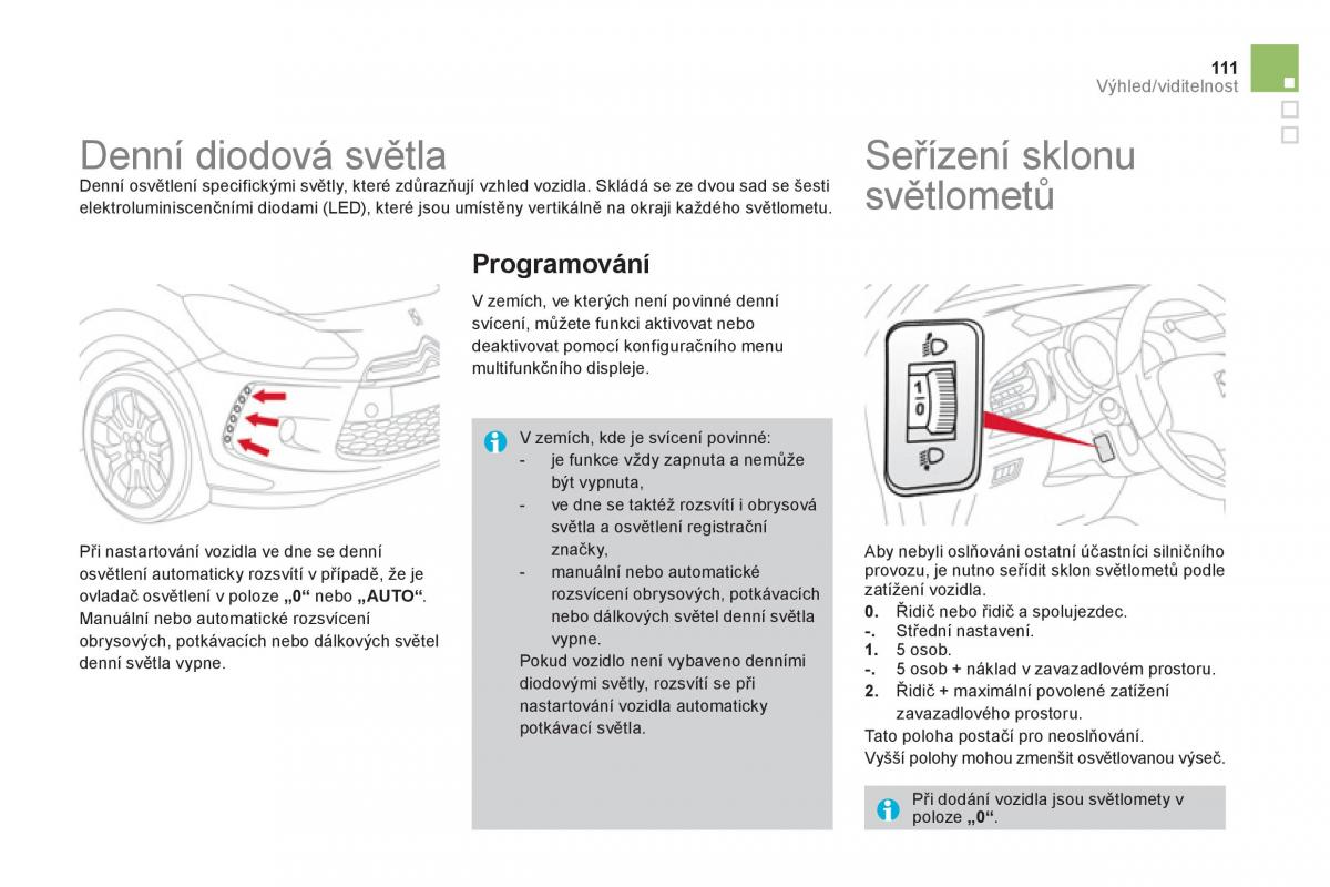 Citroen DS3 owners manual navod k obsludze / page 113