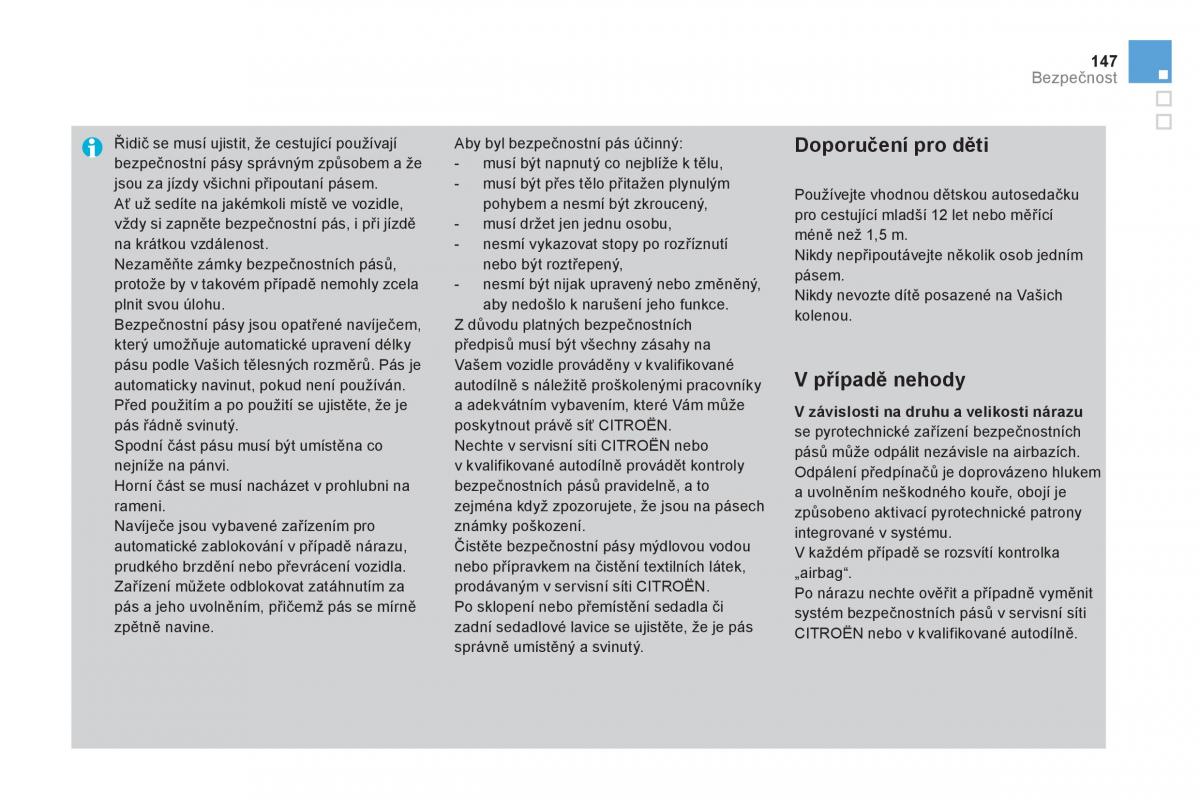 Citroen DS3 owners manual navod k obsludze / page 149