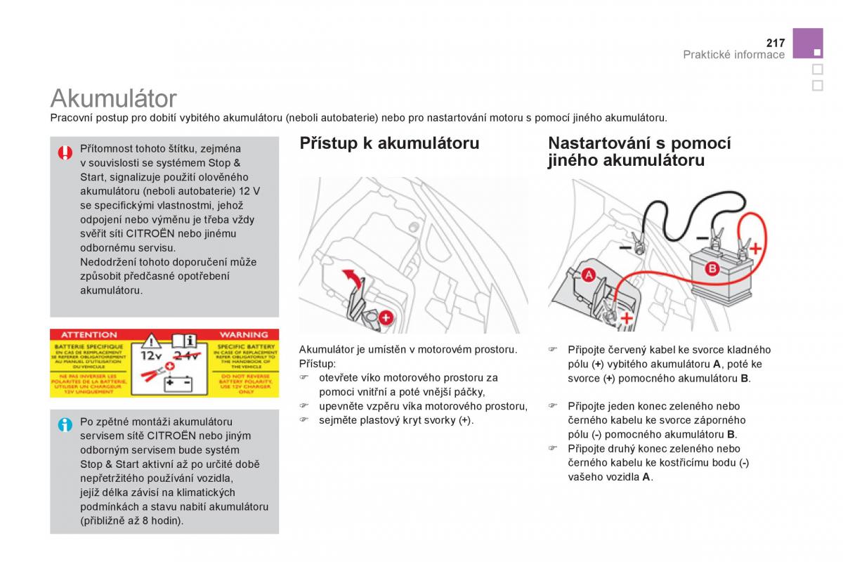 Citroen DS3 owners manual navod k obsludze / page 219