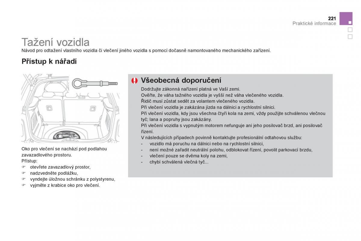 Citroen DS3 owners manual navod k obsludze / page 223