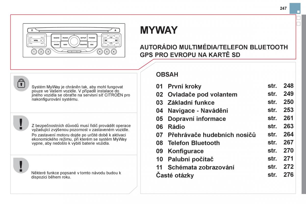 Citroen DS3 owners manual navod k obsludze / page 249