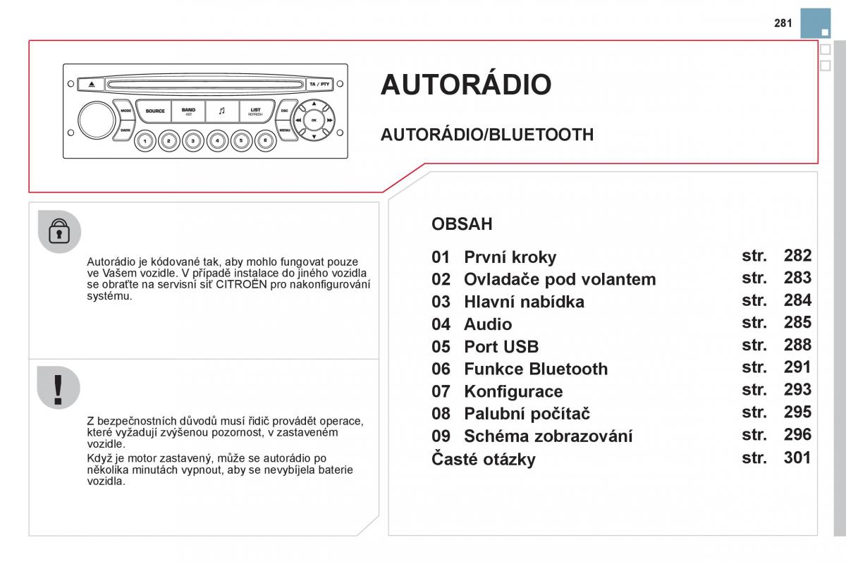 Citroen DS3 owners manual navod k obsludze / page 283