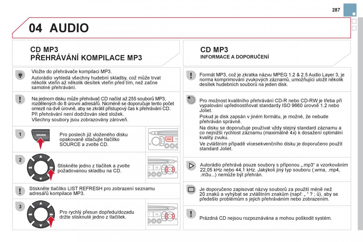 Citroen DS3 owners manual navod k obsludze / page 289