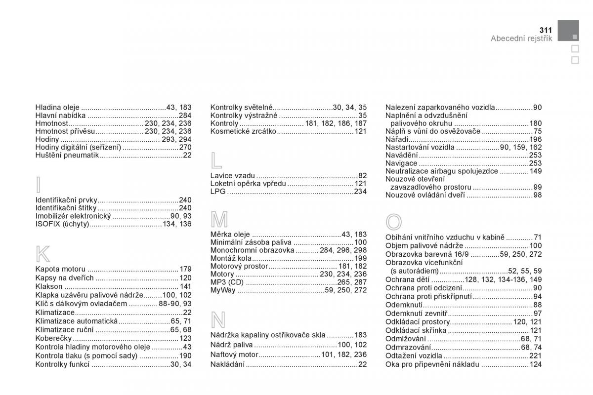 Citroen DS3 owners manual navod k obsludze / page 313