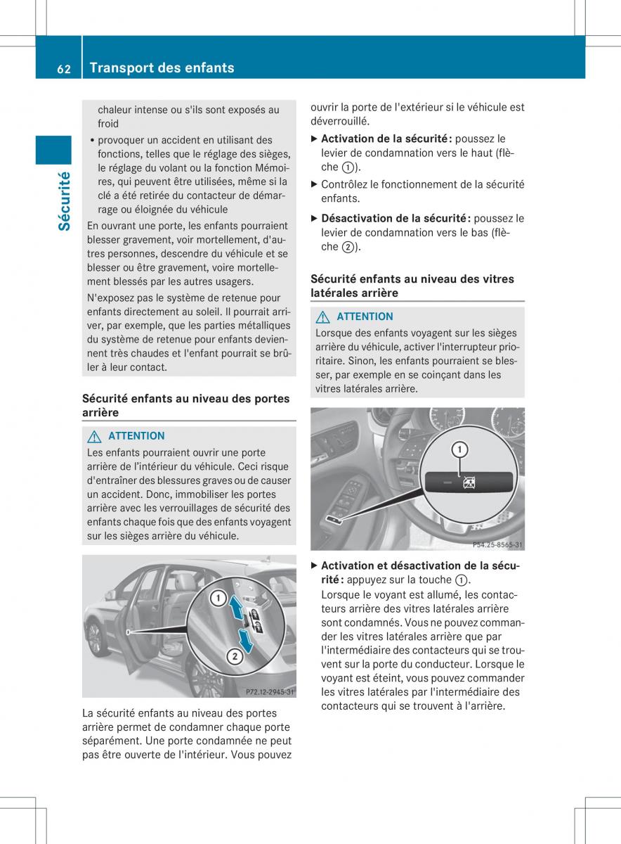 Mercedes Benz B Class W246 owners manual manuel du proprietaire / page 65