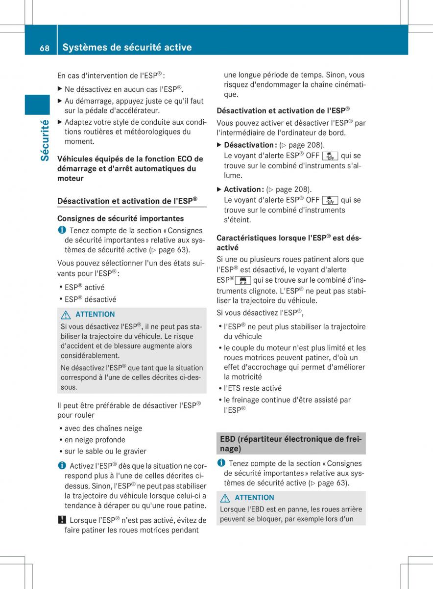 Mercedes Benz B Class W246 owners manual manuel du proprietaire / page 71