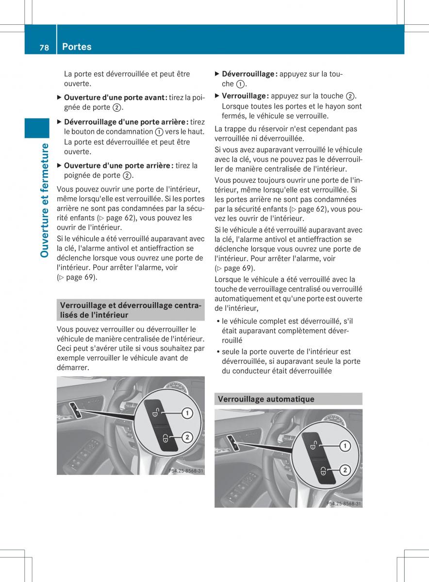 Mercedes Benz B Class W246 owners manual manuel du proprietaire / page 81