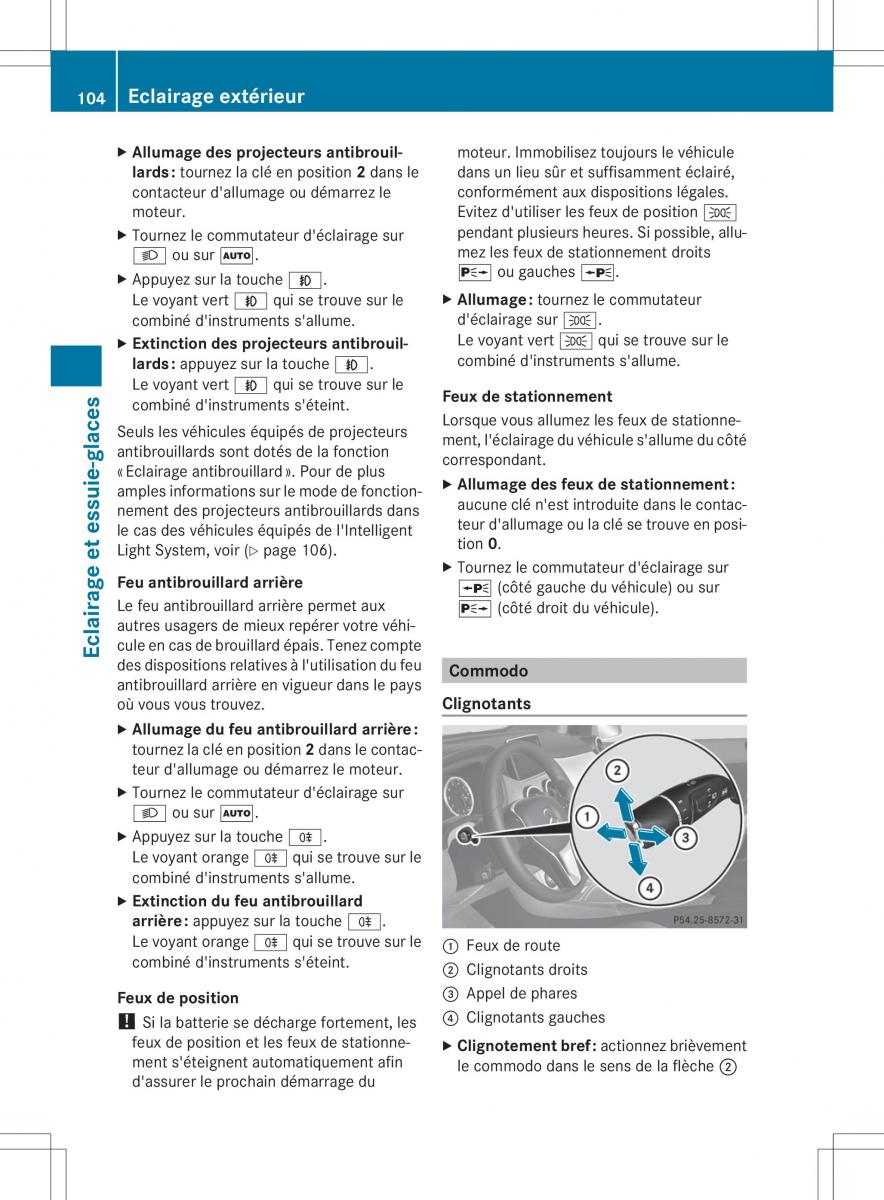 Mercedes Benz B Class W246 owners manual manuel du proprietaire / page 107