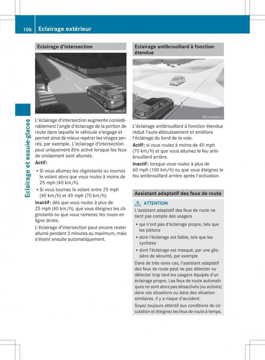 Mercedes Benz B Class W246 owners manual manuel du proprietaire / page 109