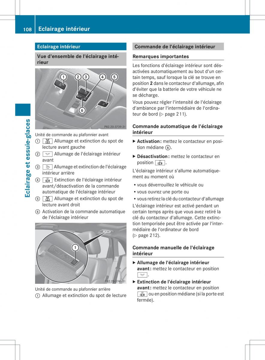 Mercedes Benz B Class W246 owners manual manuel du proprietaire / page 111