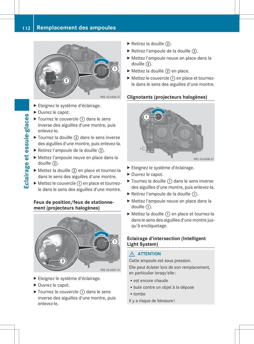 Mercedes Benz B Class W246 owners manual manuel du proprietaire / page 115