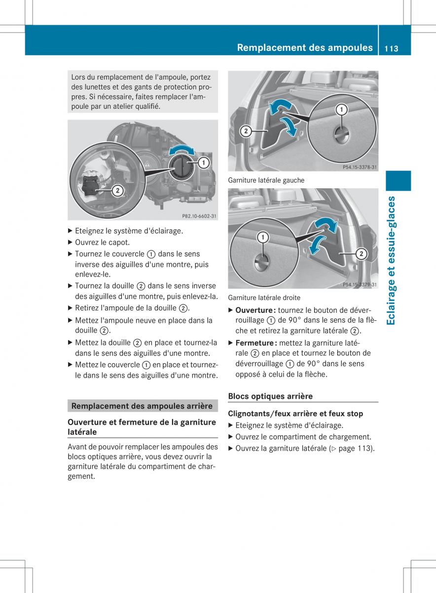 Mercedes Benz B Class W246 owners manual manuel du proprietaire / page 116