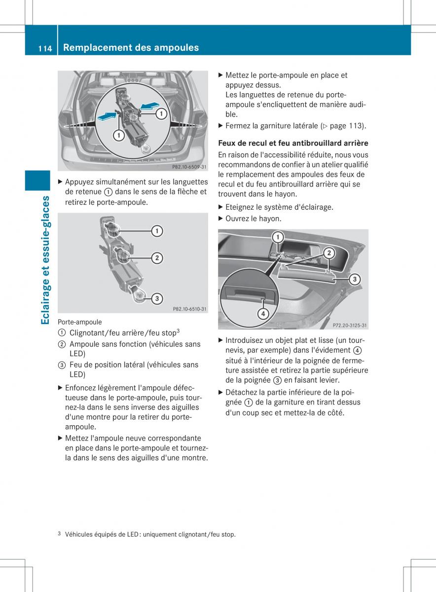 Mercedes Benz B Class W246 owners manual manuel du proprietaire / page 117