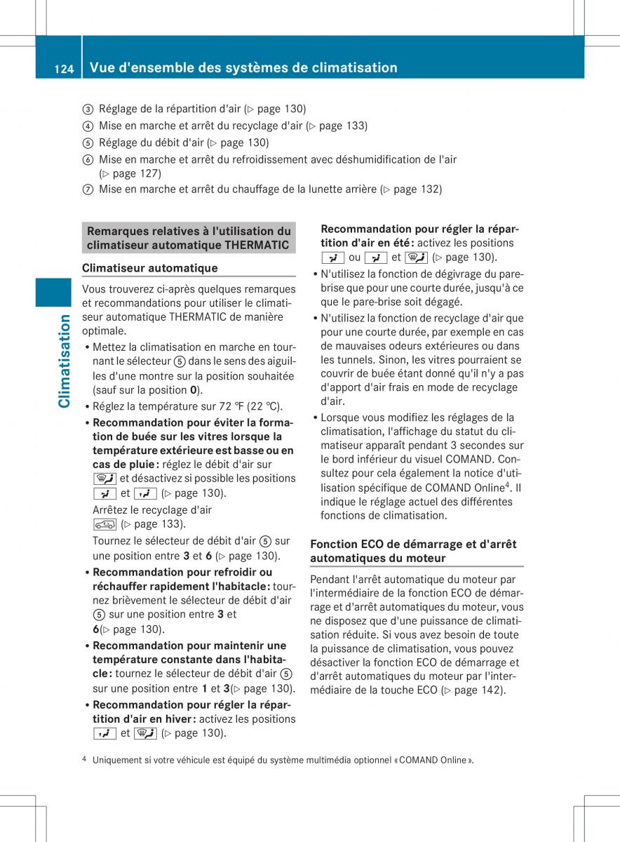 Mercedes Benz B Class W246 owners manual manuel du proprietaire / page 127