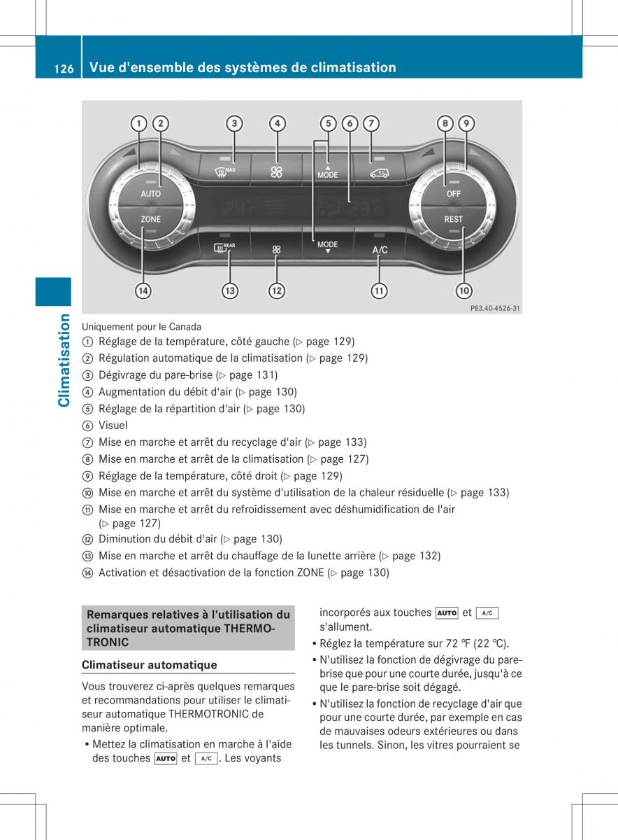 Mercedes Benz B Class W246 owners manual manuel du proprietaire / page 129