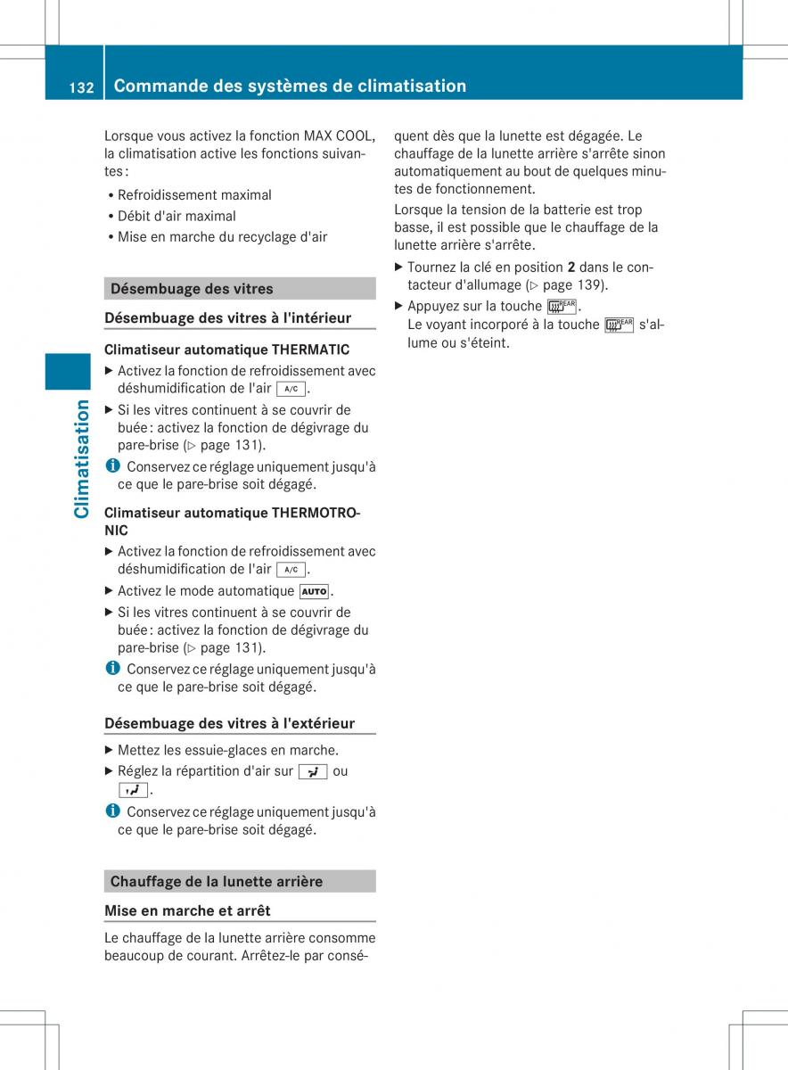 Mercedes Benz B Class W246 owners manual manuel du proprietaire / page 135