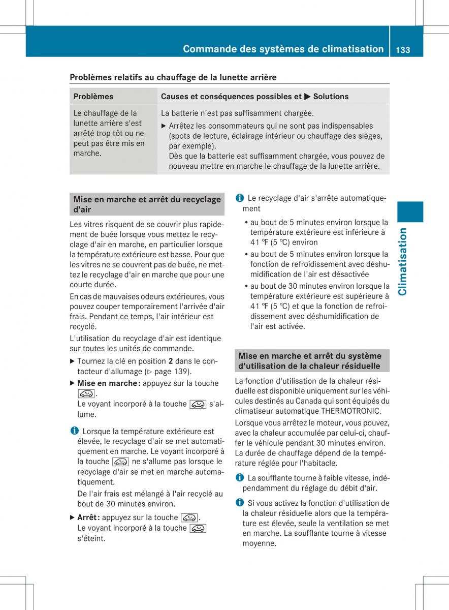 Mercedes Benz B Class W246 owners manual manuel du proprietaire / page 136