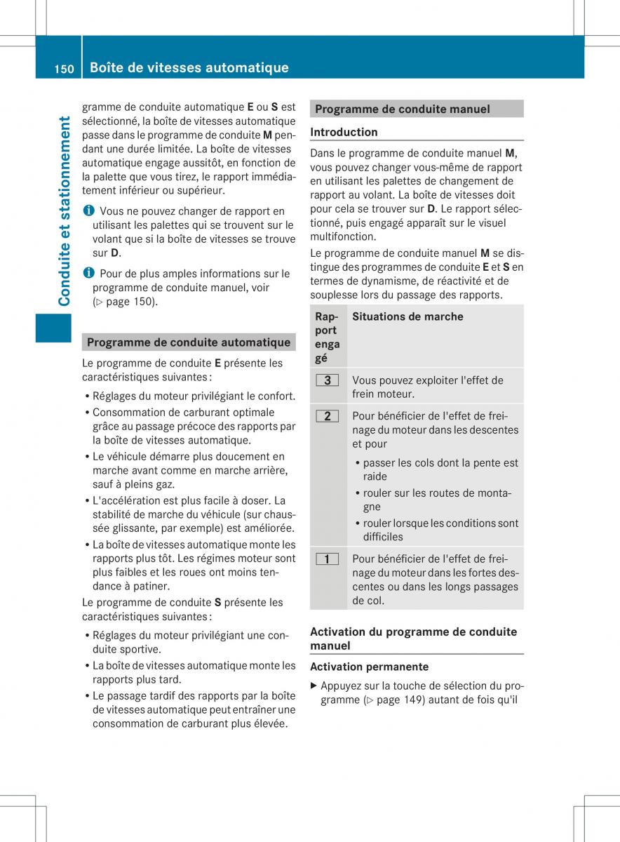 Mercedes Benz B Class W246 owners manual manuel du proprietaire / page 153