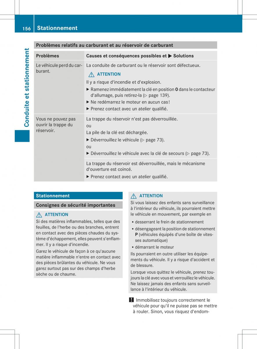 Mercedes Benz B Class W246 owners manual manuel du proprietaire / page 159