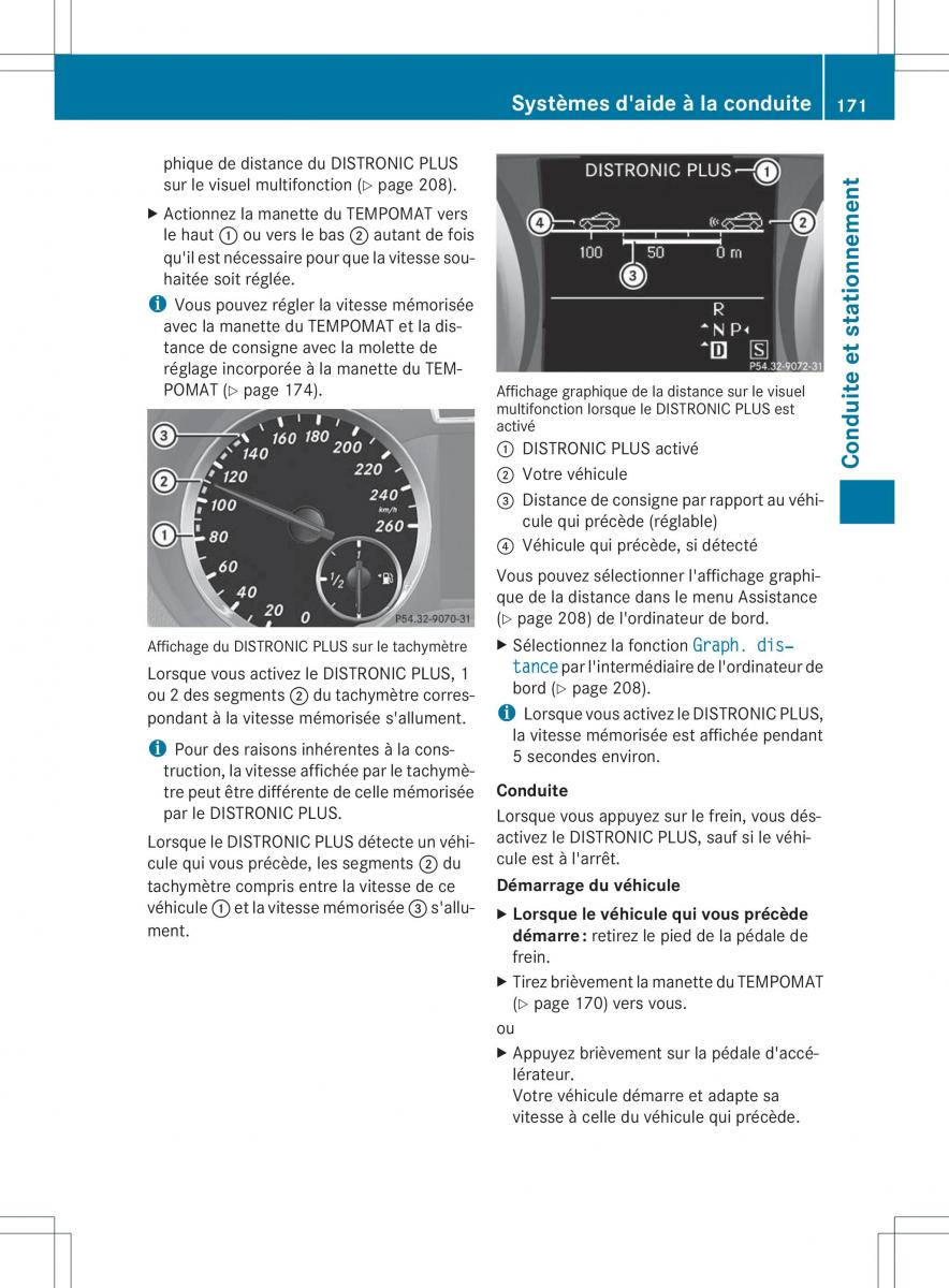 Mercedes Benz B Class W246 owners manual manuel du proprietaire / page 174