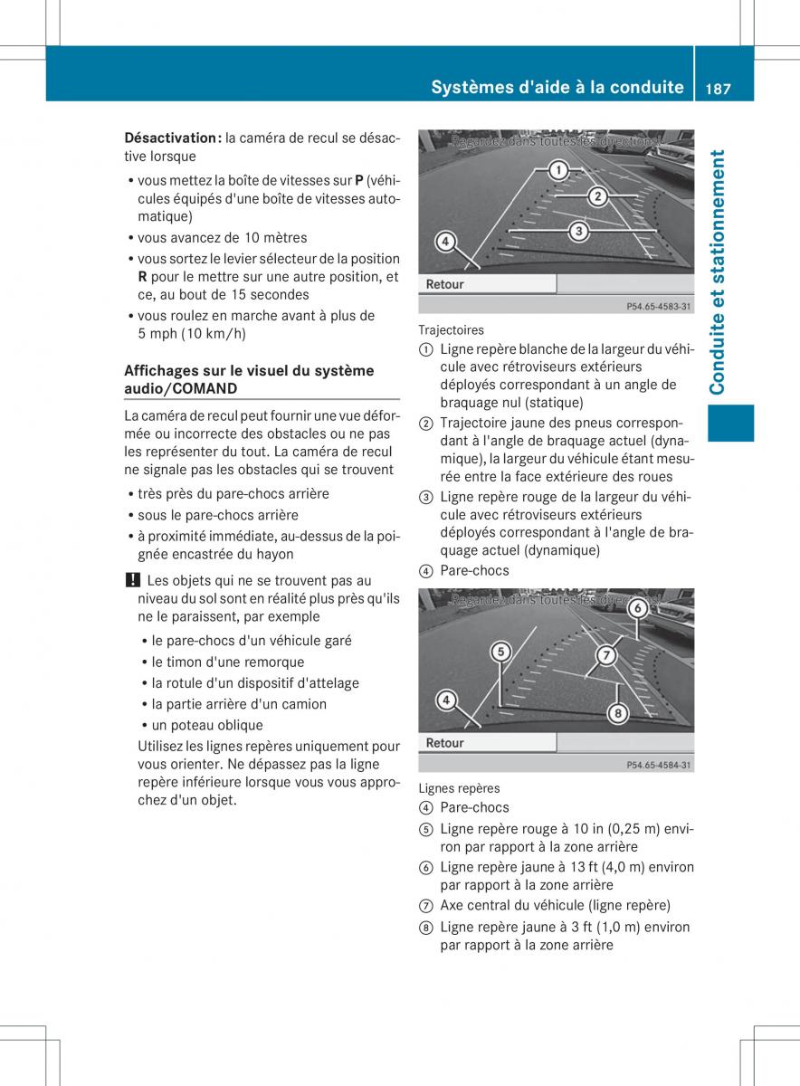 Mercedes Benz B Class W246 owners manual manuel du proprietaire / page 190