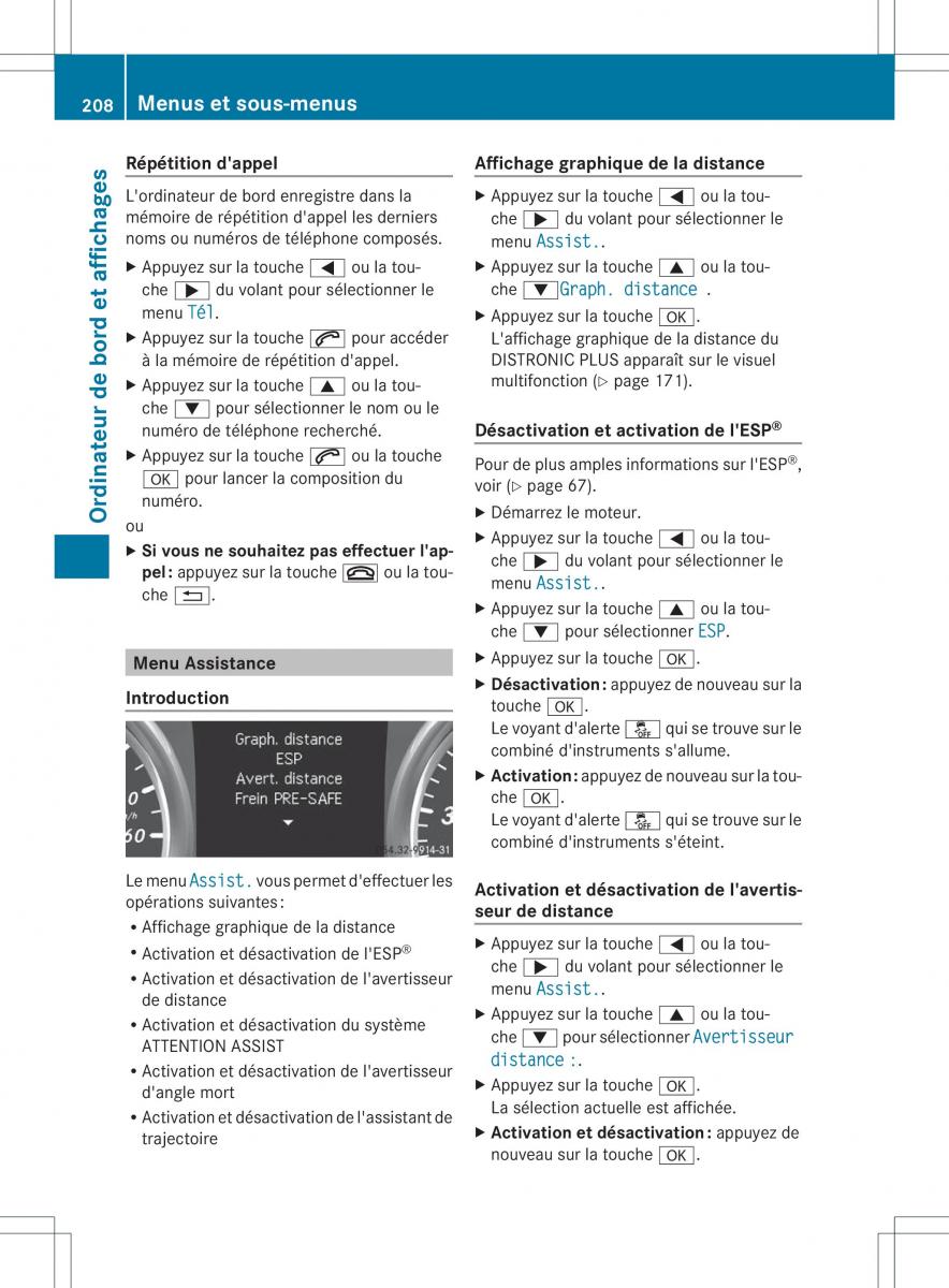 Mercedes Benz B Class W246 owners manual manuel du proprietaire / page 211