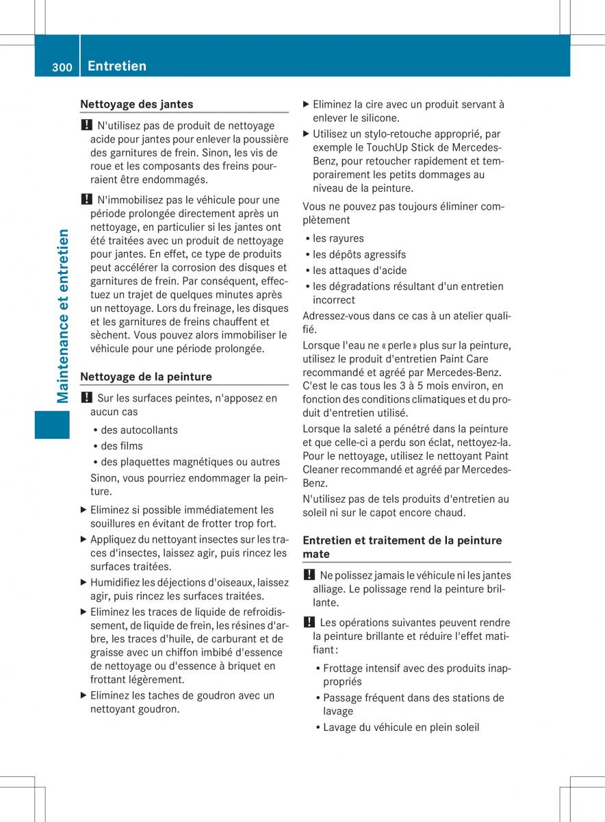 Mercedes Benz B Class W246 owners manual manuel du proprietaire / page 303