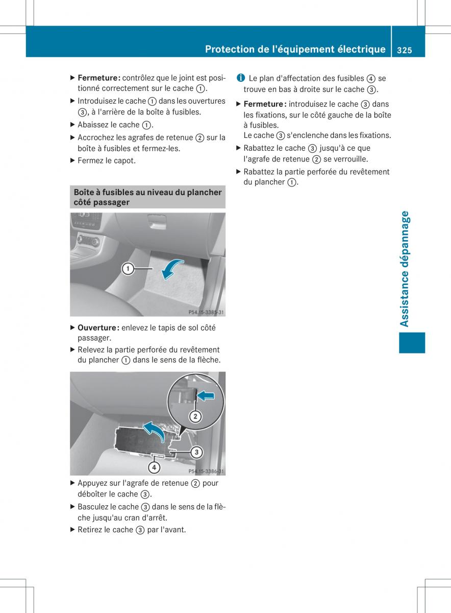 Mercedes Benz B Class W246 owners manual manuel du proprietaire / page 328