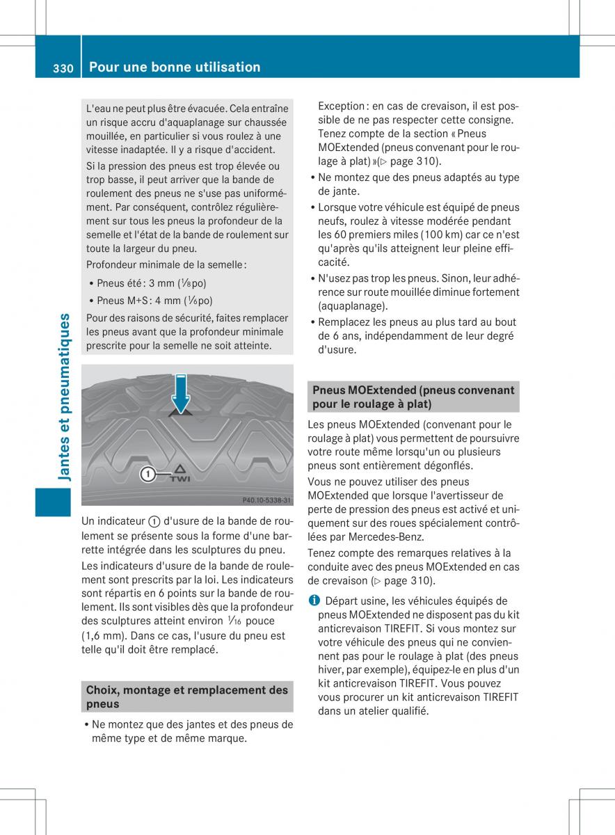 Mercedes Benz B Class W246 owners manual manuel du proprietaire / page 333