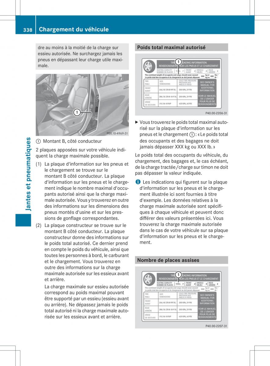 Mercedes Benz B Class W246 owners manual manuel du proprietaire / page 341