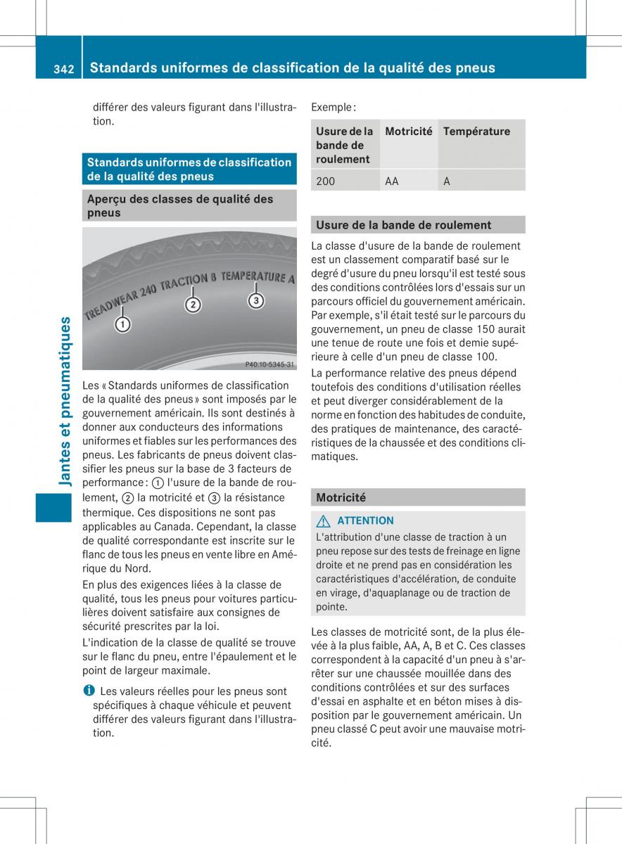 Mercedes Benz B Class W246 owners manual manuel du proprietaire / page 345