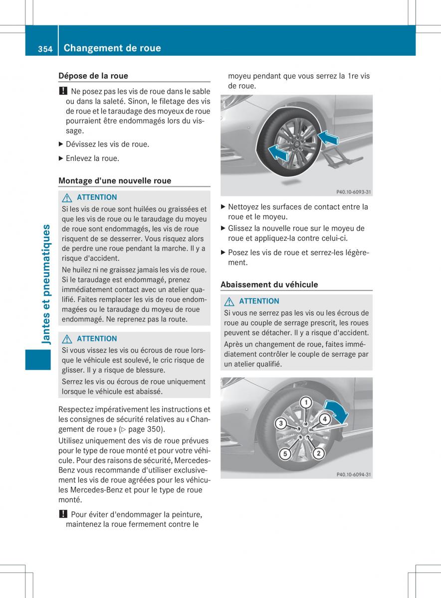 Mercedes Benz B Class W246 owners manual manuel du proprietaire / page 357