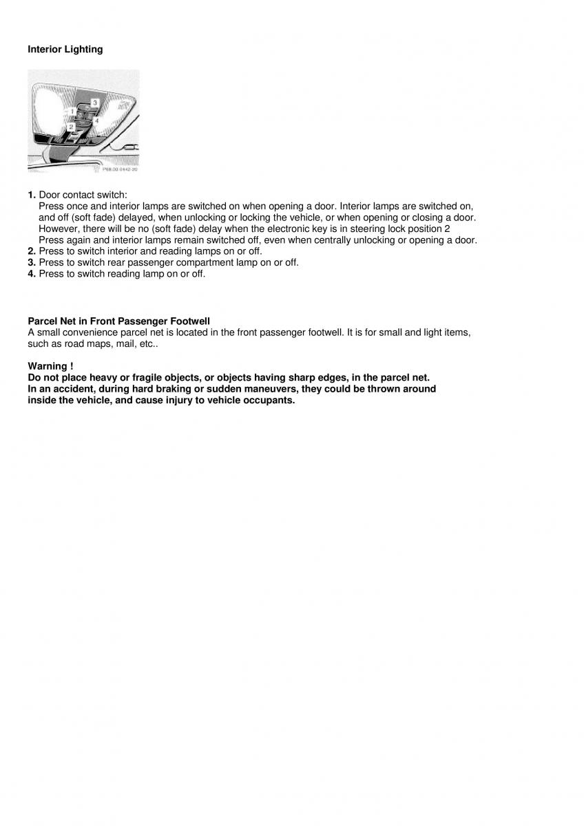 manual  Mercedes Benz C Class W202 owners manual / page 58