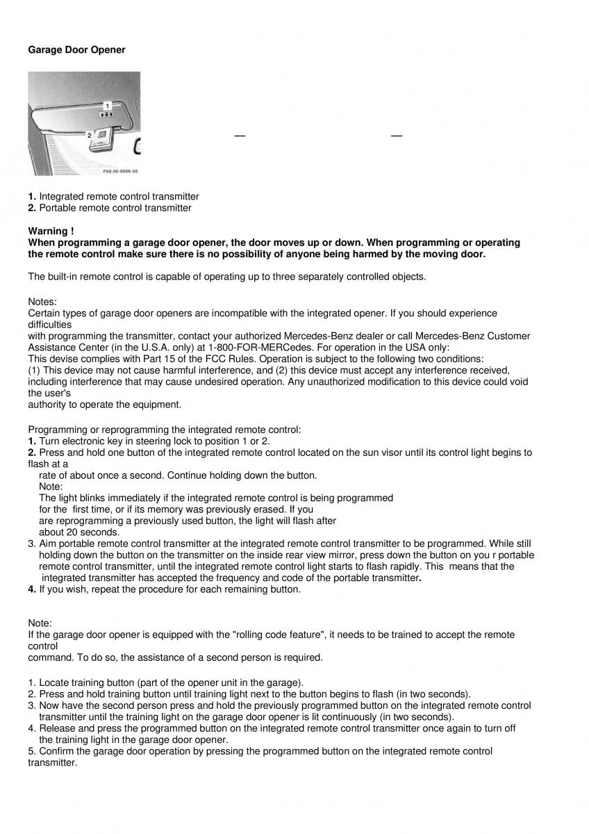 manual  Mercedes Benz C Class W202 owners manual / page 64