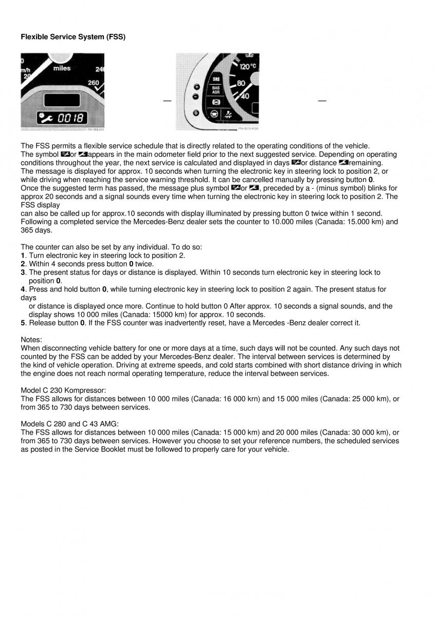 Mercedes Benz C Class W202 owners manual / page 77