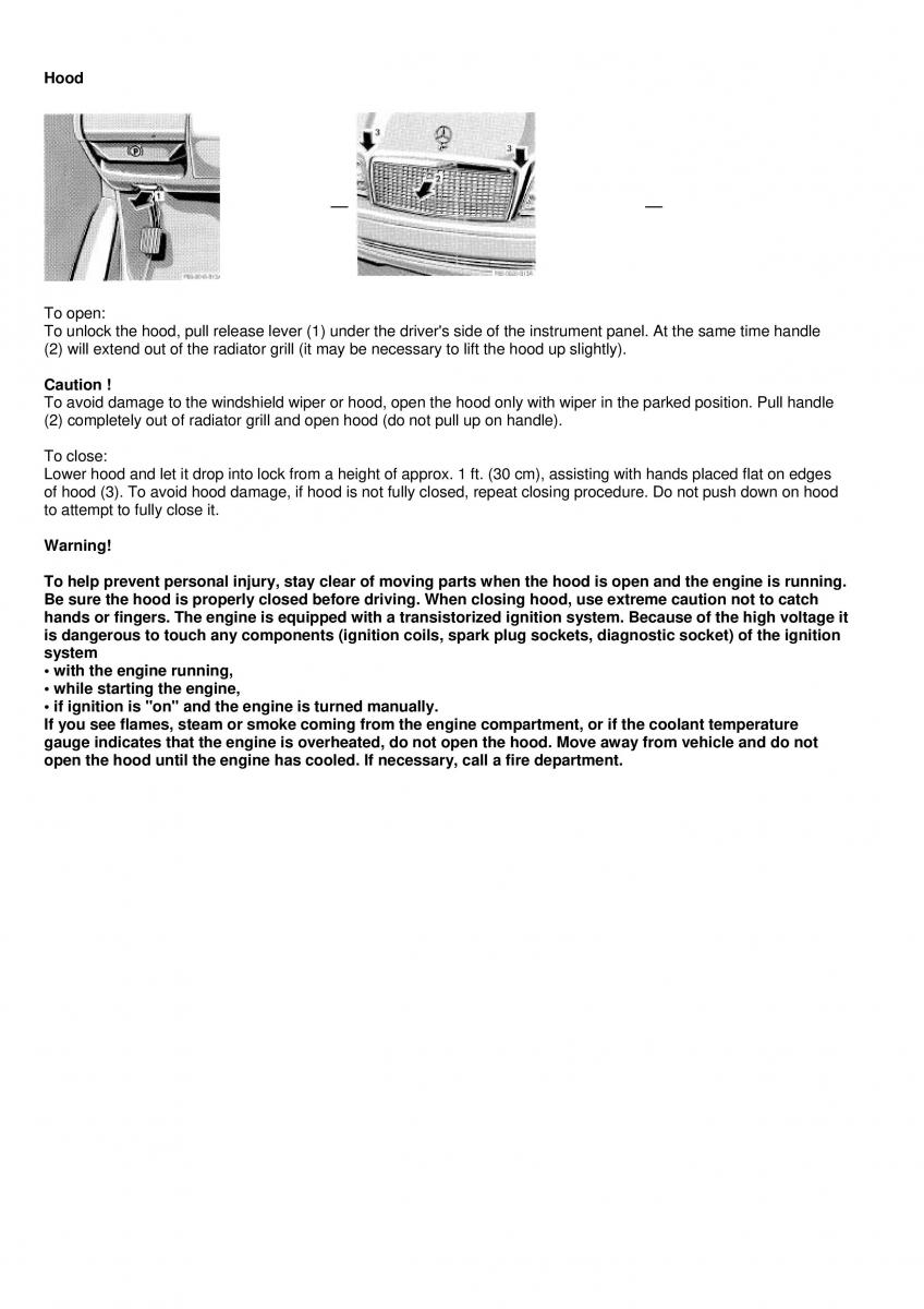 Mercedes Benz C Class W202 owners manual / page 85