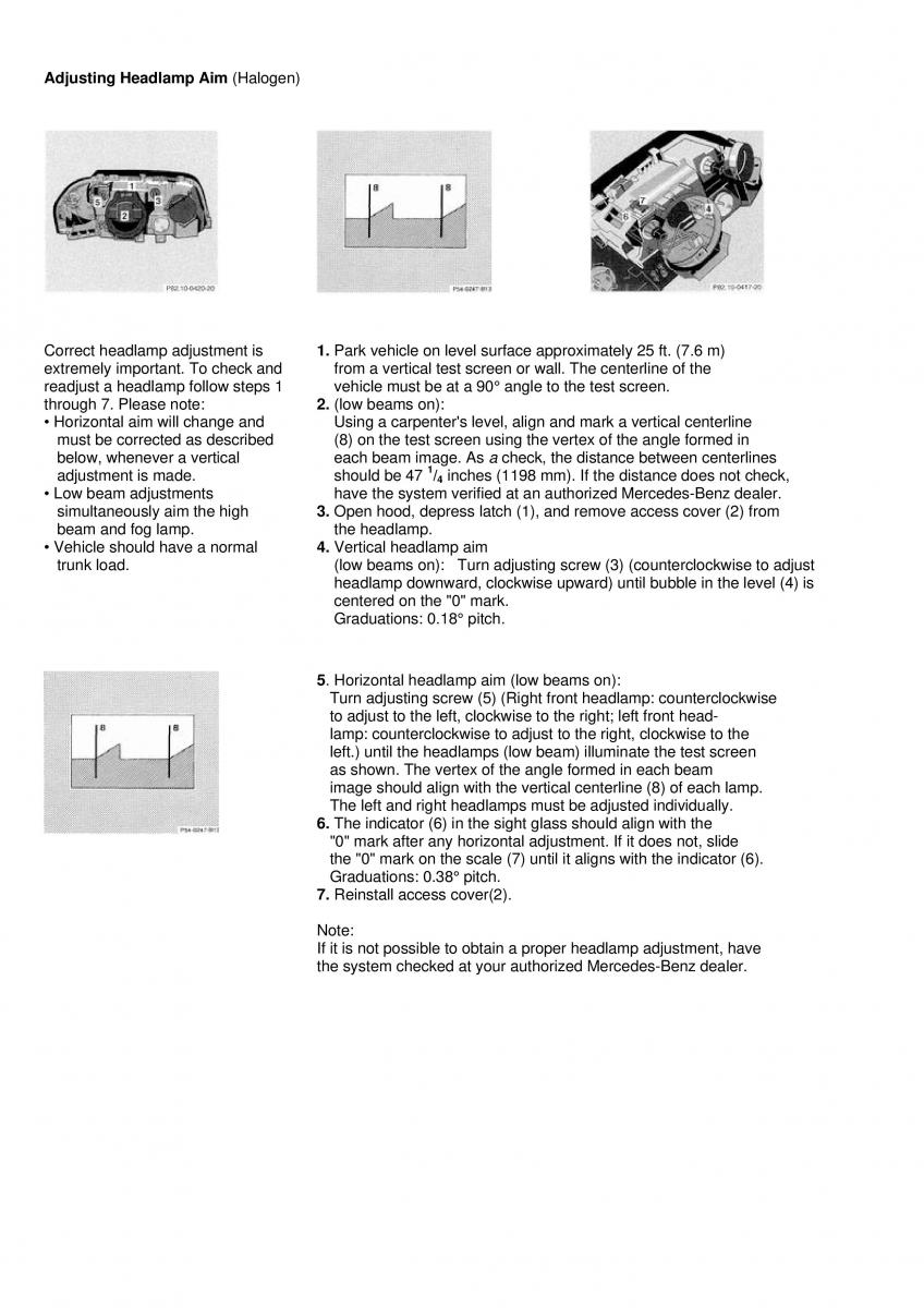 Mercedes Benz C Class W202 owners manual / page 98