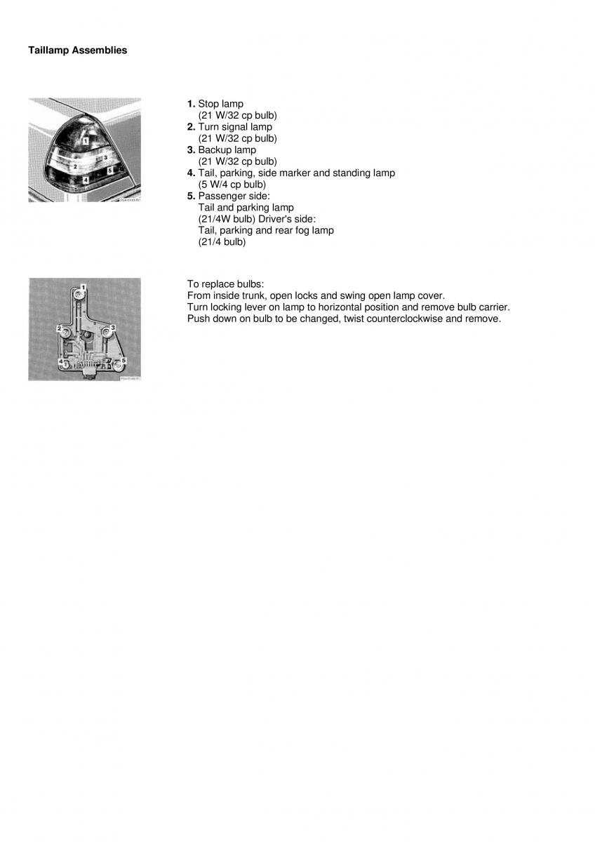 manual  Mercedes Benz C Class W202 owners manual / page 100