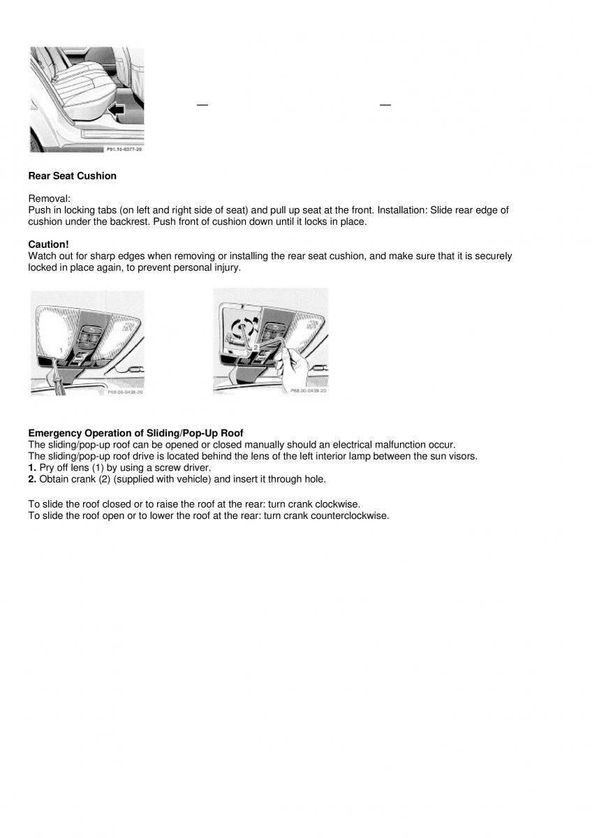 manual  Mercedes Benz C Class W202 owners manual / page 111