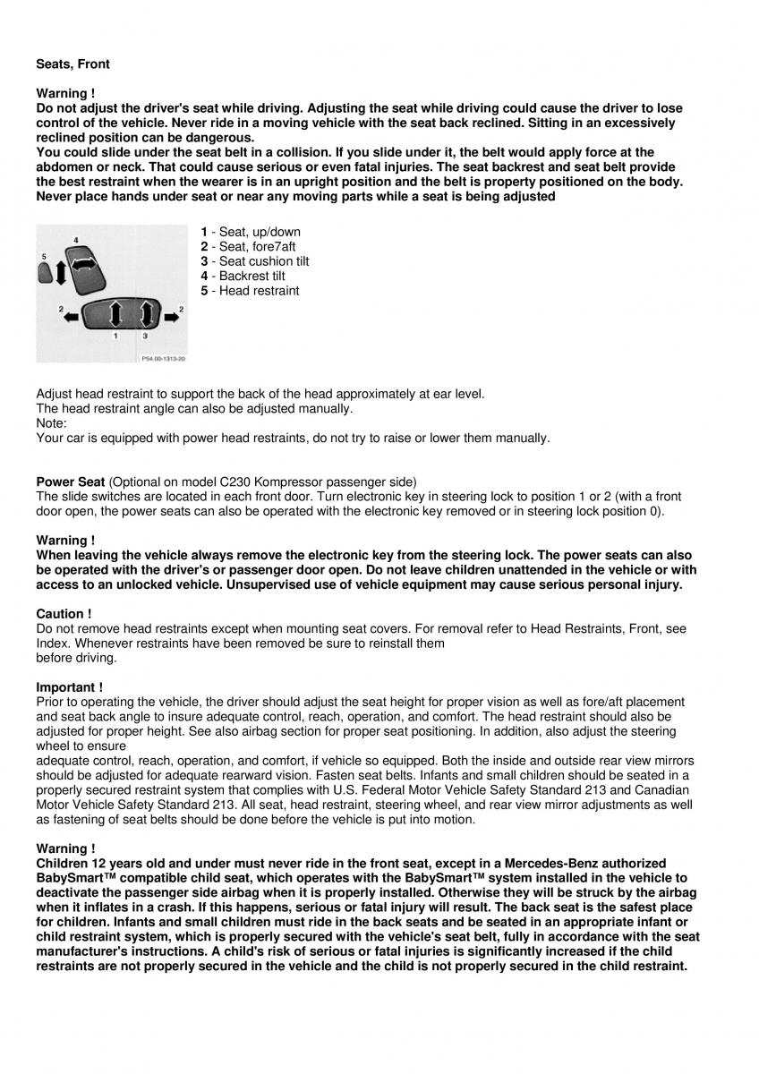 manual  Mercedes Benz C Class W202 owners manual / page 31