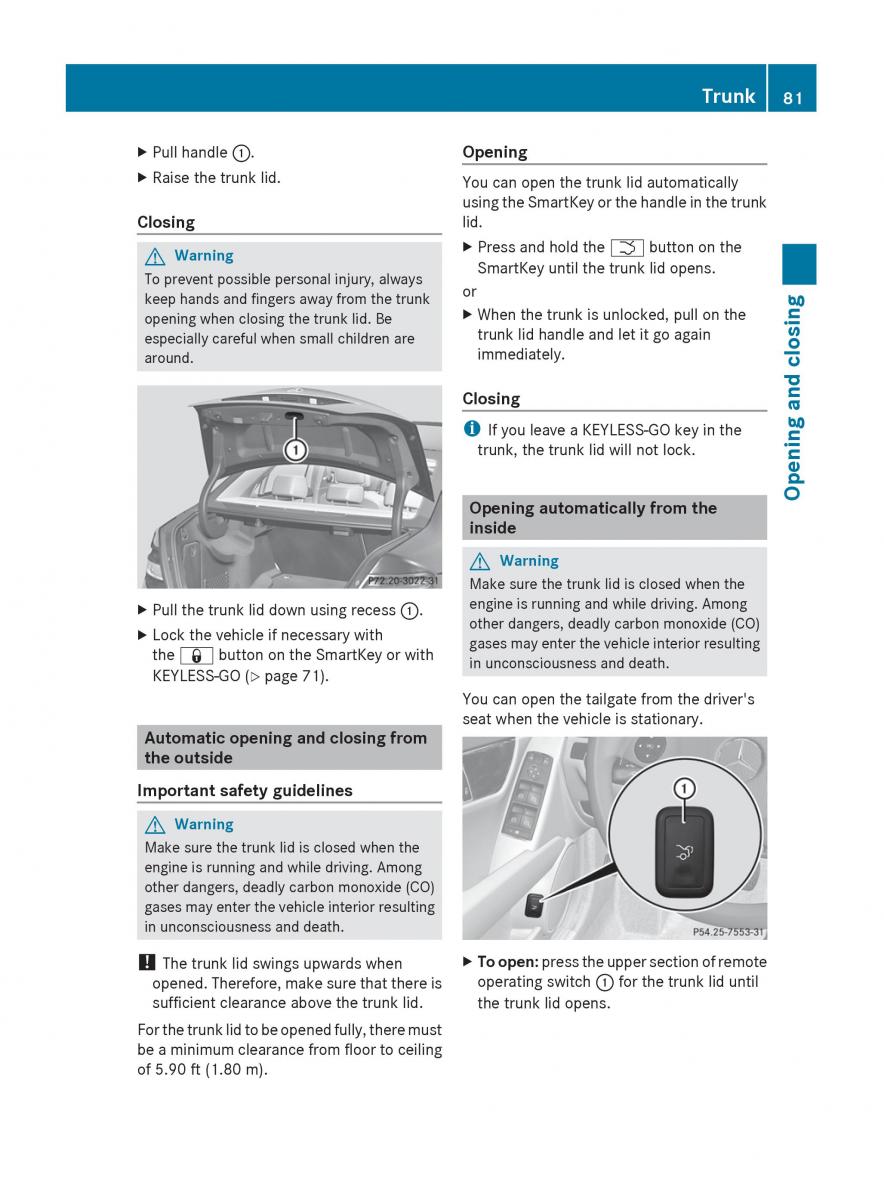 Mercedes Benz C Class W204 owners manual / page 83